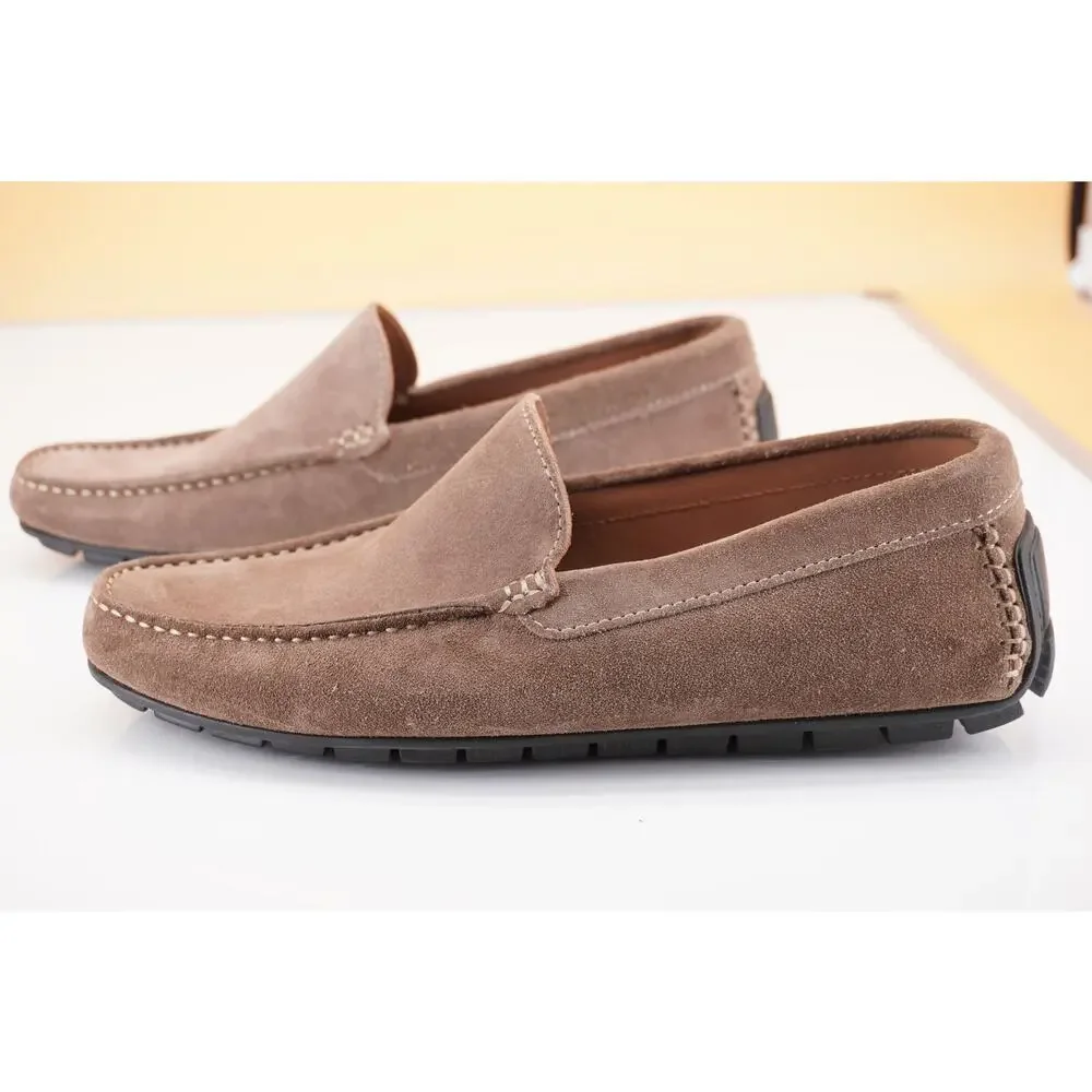 To Boot New York Quincy Grey Suede Men's Driver loafers Size 9 New $295 Moc